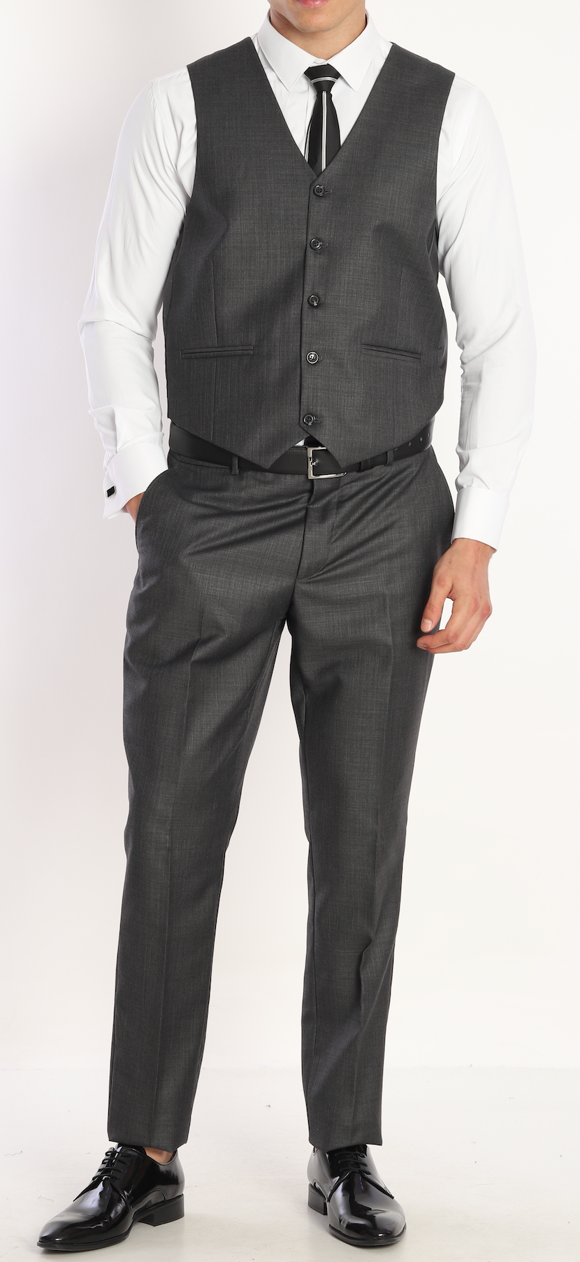3 piece suit charcoal grey