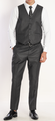 3 piece suit charcoal grey
