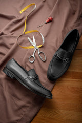 Black Genuine Leather for Men, Loafer Chic Shoes