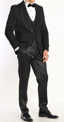 Black Jacquard tuxedo suits