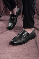 Black Genuine Leather for Men, Loafer Chic Shoes