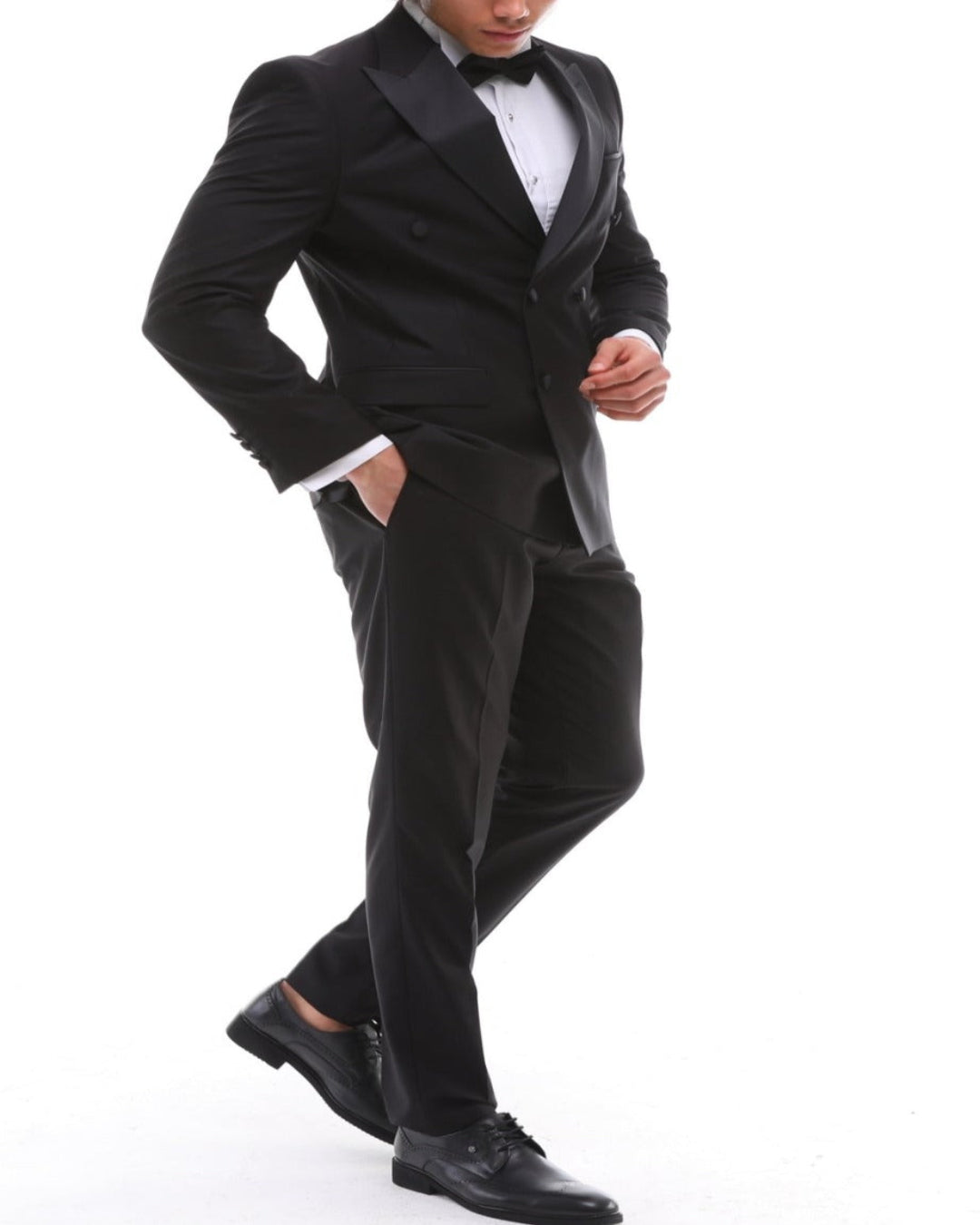 Black double breasted tuxedo suits for Men