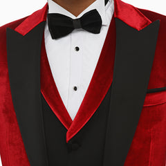 CROWN ROYAL BURGUNDY - Red Velvet Four Piece Dinner & Wedding Suit