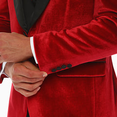 CROWN ROYAL BURGUNDY - Red Velvet Four Piece Dinner & Wedding Suit