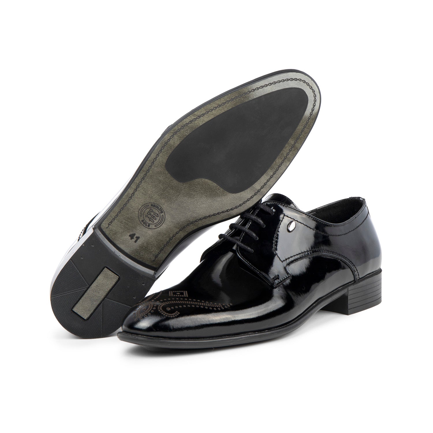 Black Shinny dress shoes for Men