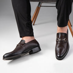 Men's Brown leather loafers 