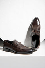 Brown leather loafers for Men