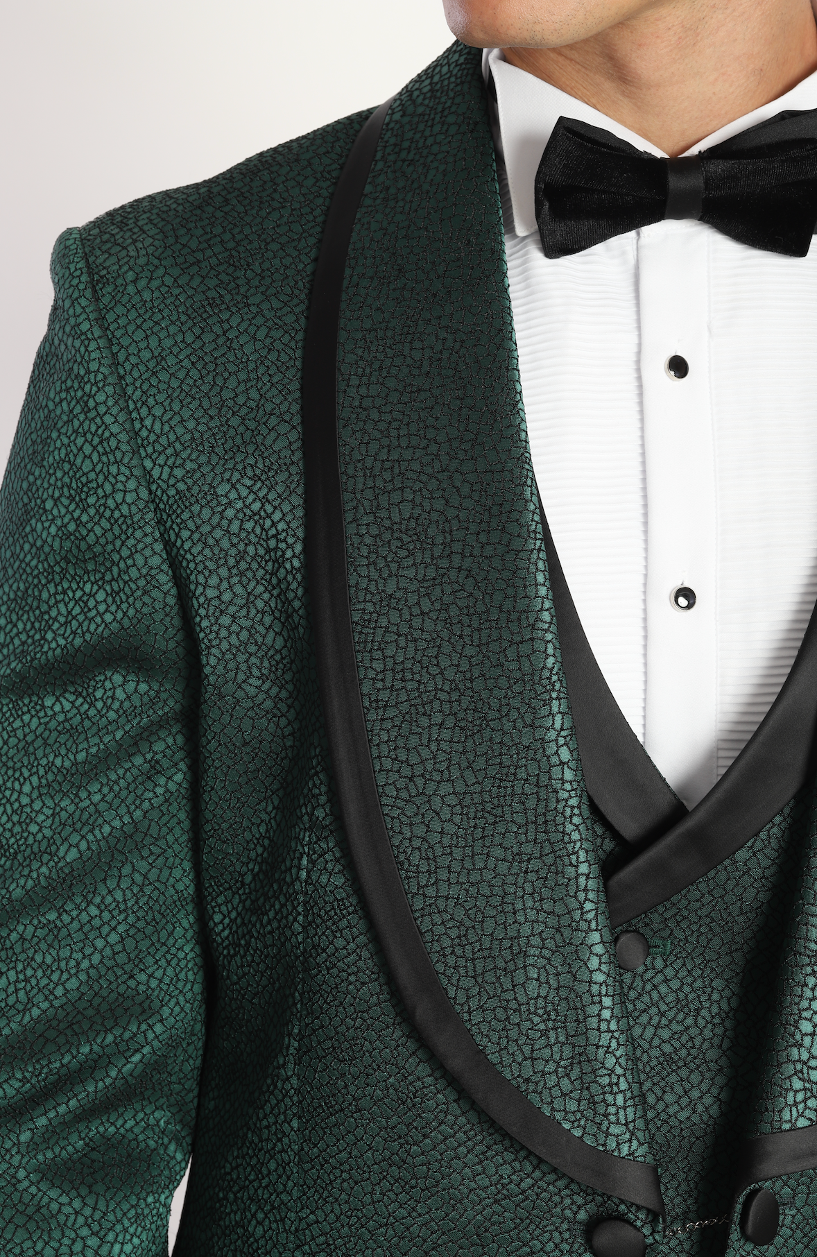 Green Jacquard tuxedo suits UK