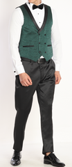 Green Jacquard tuxedo suits for men