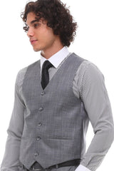 Men's Office Smart Grey Classic Waistcoat