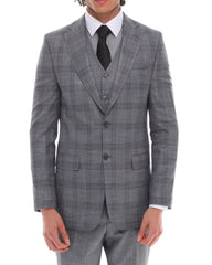 ICONIC GEORGE - Grey Plaid Blazer