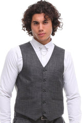 Dark-Grey Classic Waistcoat for Men