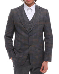 ICONIC HAYES - Dark Grey Plaid Blazer
