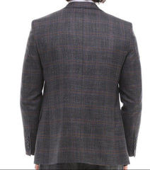 ICONIC HAYES - Dark Grey Plaid Blazer