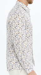 ICONIC LIBERTY Geo I – Men's Blue , Brown Geometric Print Cotton Shirt