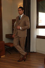 Three-Piece Brown Suit by ECCA LONDON