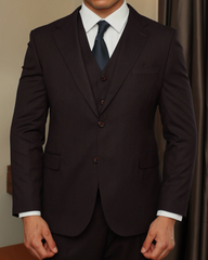 Men's ICONIC Purple Three-Piece Classic Suit