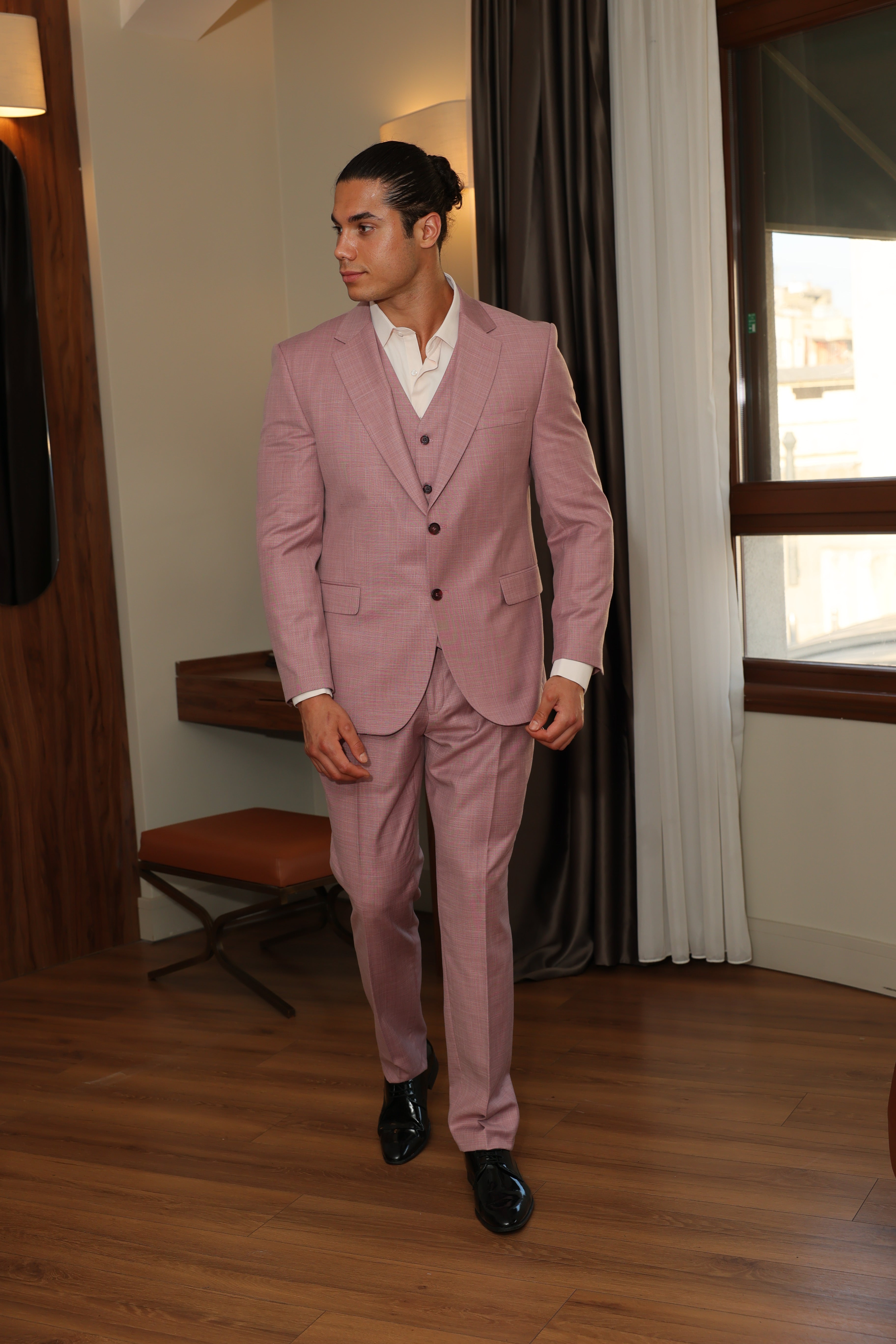 Men's Three-Piece Cherry Suit by ECCA LONDON
