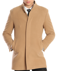 Men's Tan Long Overcoats