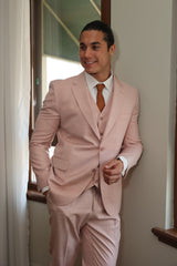 Men's Pink Three-Piece Suit by ECCA LONDON