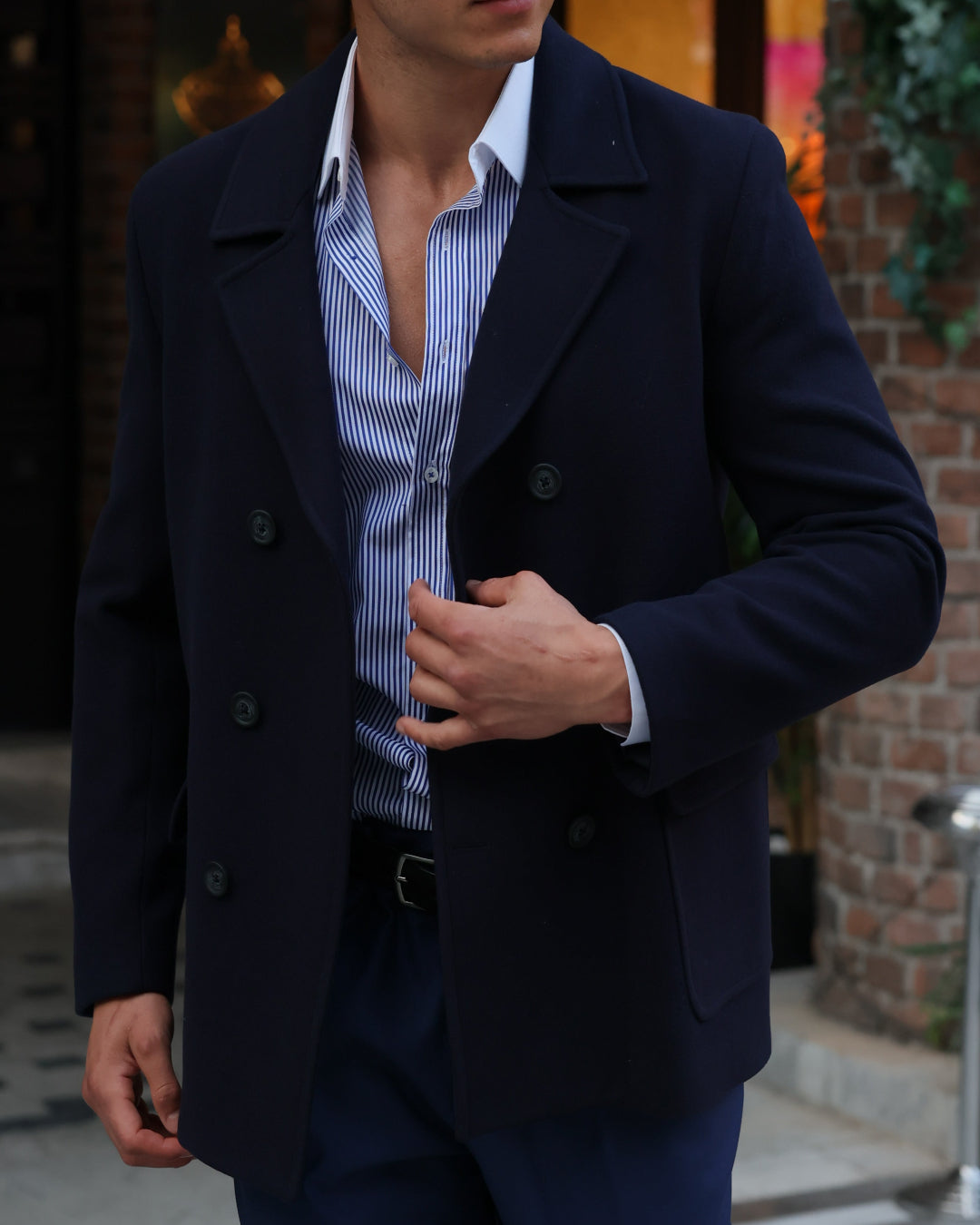 Double-Breasted Overcoats for Men
