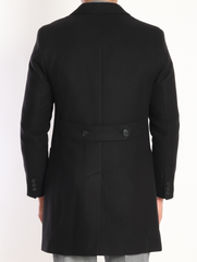ICONY Scarface I  - Black Double Breasted Overcoats by ECCA CHIC, London