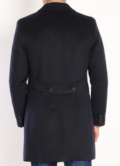 ICONY Scarface II - Navy Double Breasted Overcoats by ECCA CHIC, London