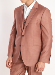 ICONIC TERRA - Brick Colour Plain Three Piece Suit