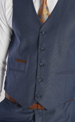 BARRON ARISTOCRAT I - Blue Plain Three Piece Suit