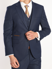 BARRON ARISTOCRAT II - Navy Plain Three Piece Suit