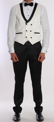 MARDINI MYTH - White Jacquard Four Piece Dinner & Wedding Suit