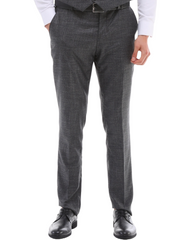 Dark Grey Plain Trouser for Men