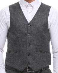Men's Office Dark-Grey Classic Waistcoat