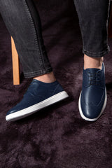 Night Hakiki Deri Erkek Günlük Ayakkabı, Yazlık Ayakkabı, Hafif Ayakkabı, Bağcıklı Deri Ayakkabı