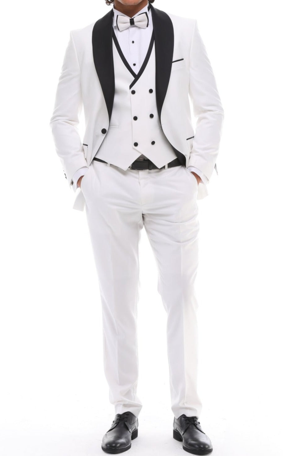 men's white shawl lapel tuxedo suits