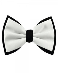 white black bowtie for men