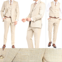 Mustard Blinders Linen Icnony - Linen Three Piece Suit