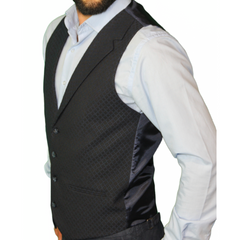 ICONIC NAVY BAKLAVA - Navy Single Breasted Waistcoat