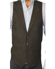 ICONIC BLACK BAKLAVA - Black Single Breasted Waistcoat