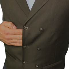 ICONIC GREEN - Green Double Breasted Waistcoat