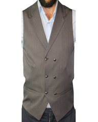 ICONIC GREY - Grey Double Breasted Waistcoat