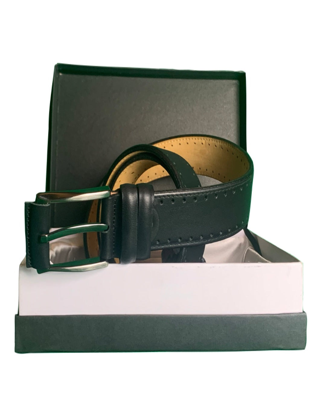 Black Genuine Leather Handmade Belt