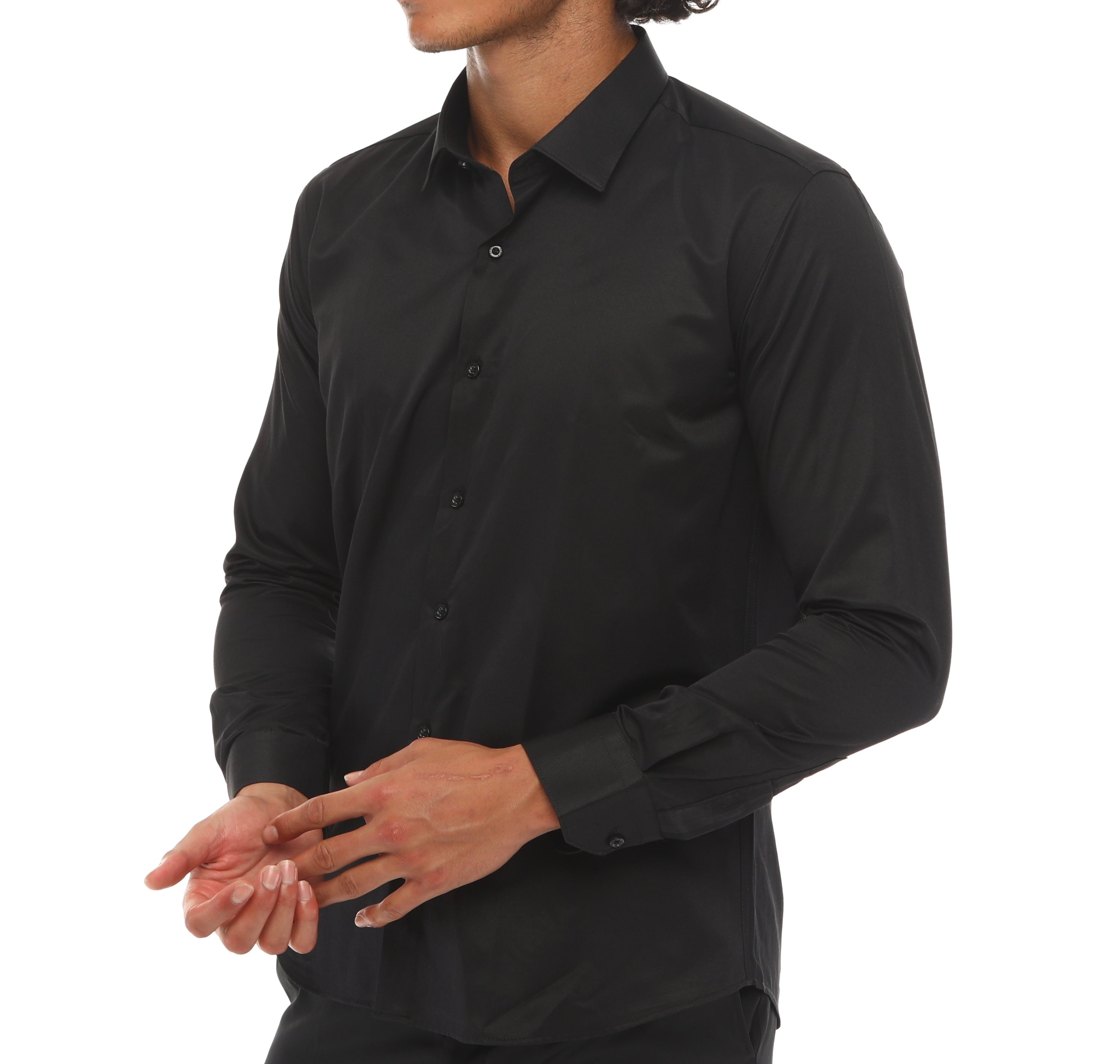 Black Single Cuff Shirt