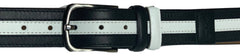 Black & White Genuine Leather Handmade Belt for Men