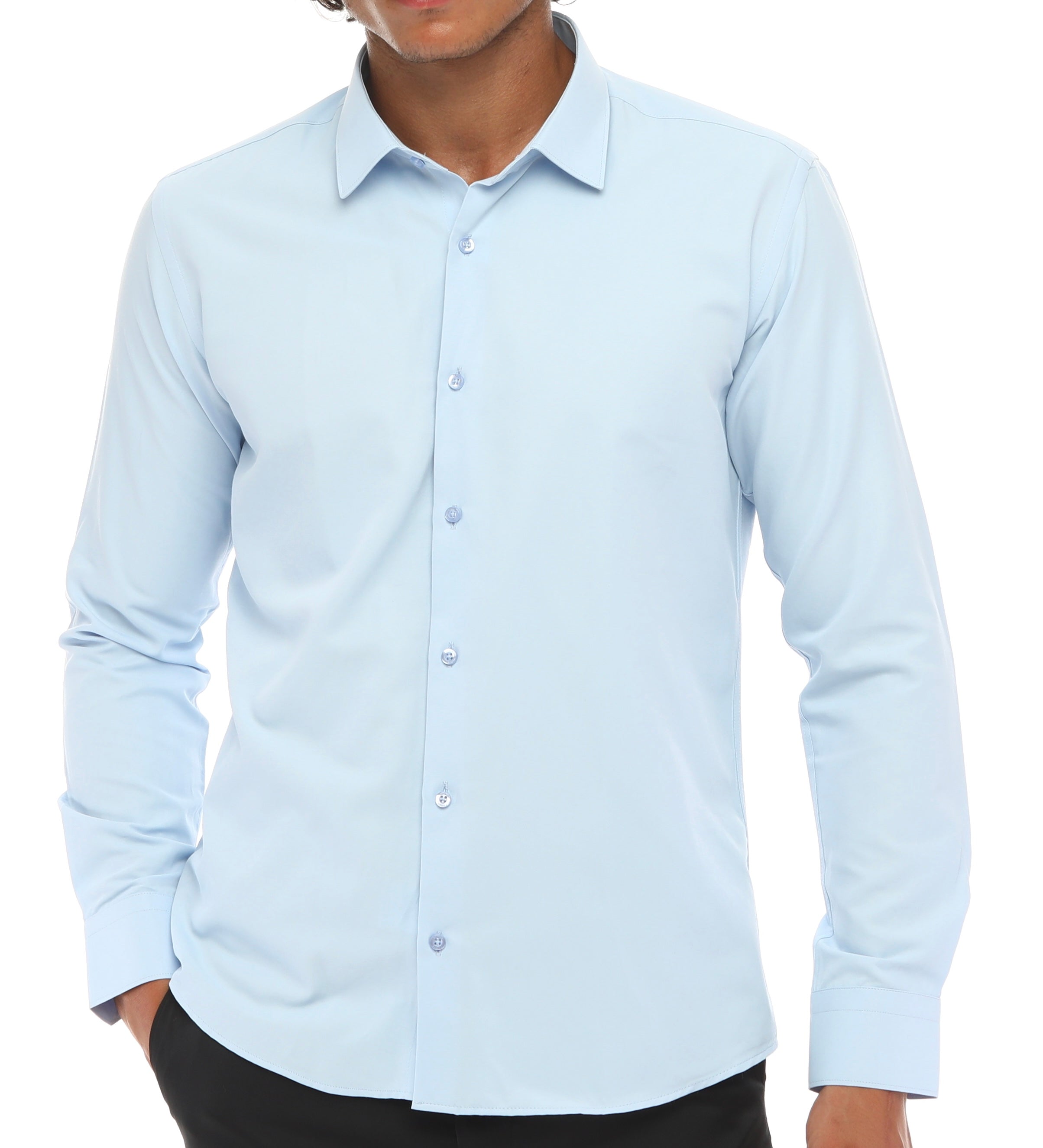 Blue Single Cuff Shirt for Men