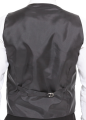 Men's Office Dark-Grey Classic Waistcoat back