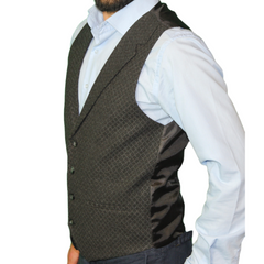 ICONIC BLACK BAKLAVA - Black Single Breasted Waistcoat