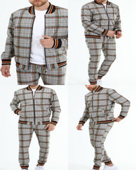 Green and Orange Check tracksuits for men