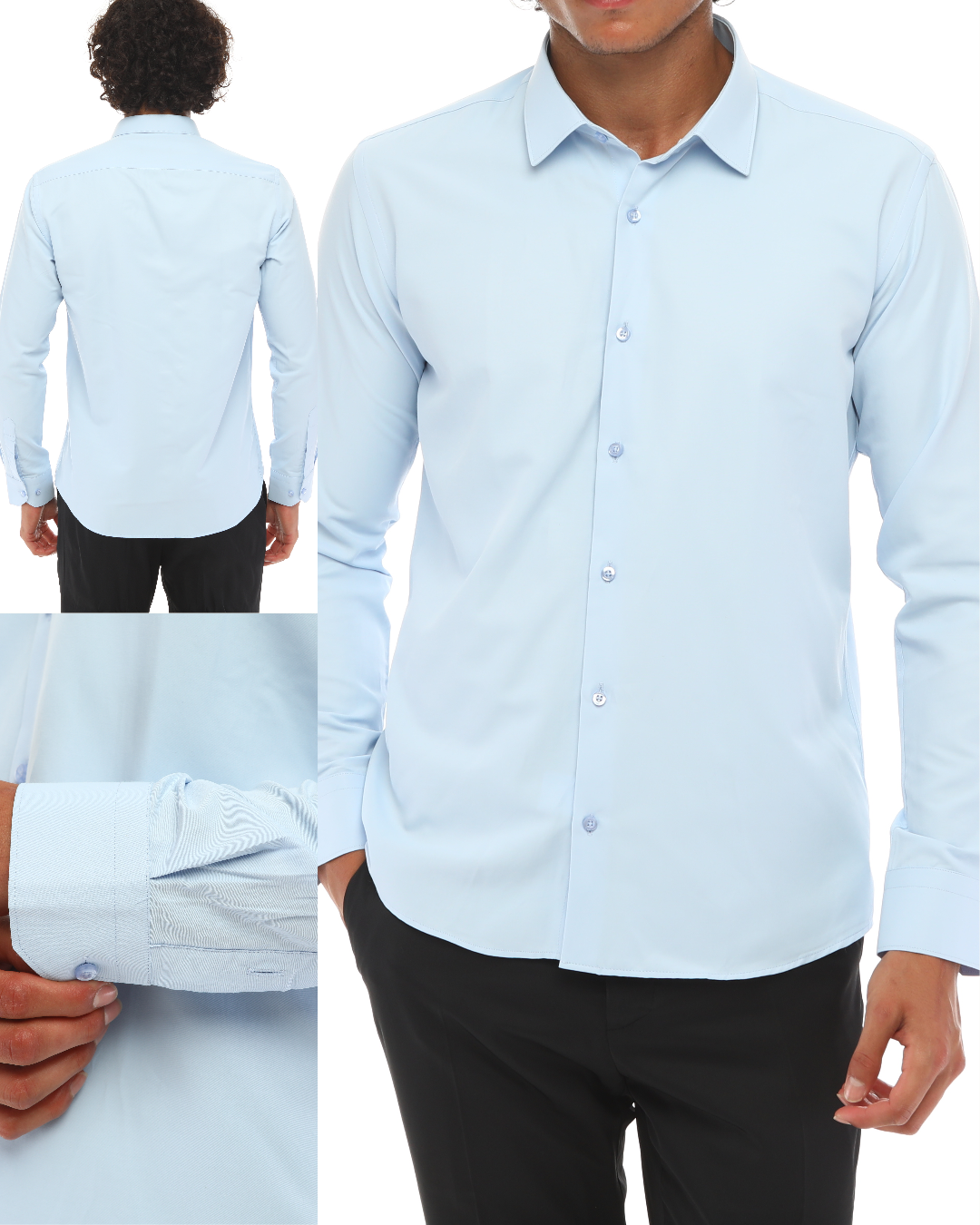 ICONIC BLUE SINGLER - Blue Single Cuff Shirt