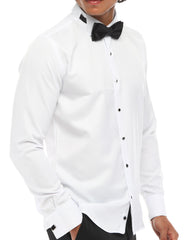 Iconic Tuxedo White Shirt with studs